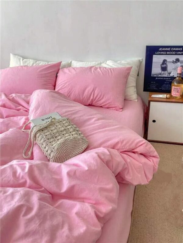 pink bedding set