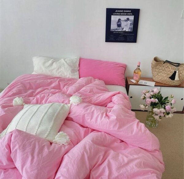 light pink duvet set