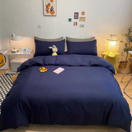 Navy blue duvet set