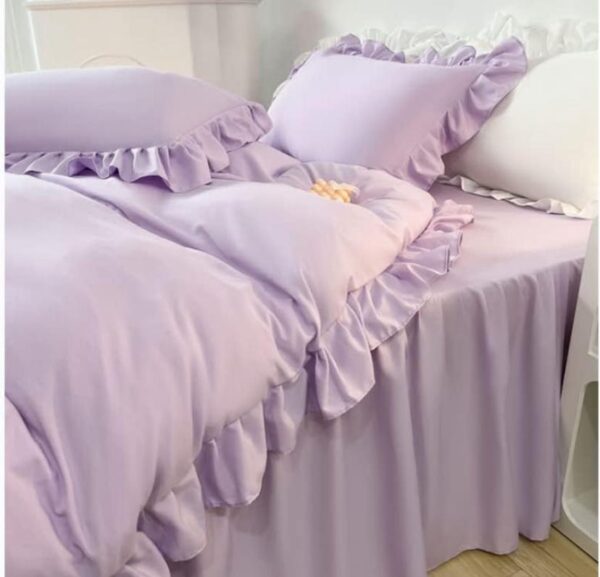 purple ruffle duvet cover