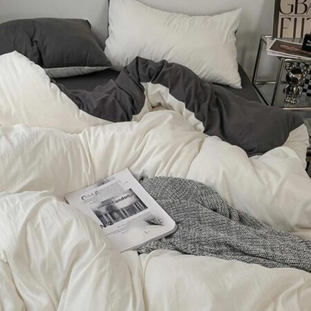 white reversible duvet set