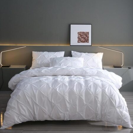 white pintuck duvet set