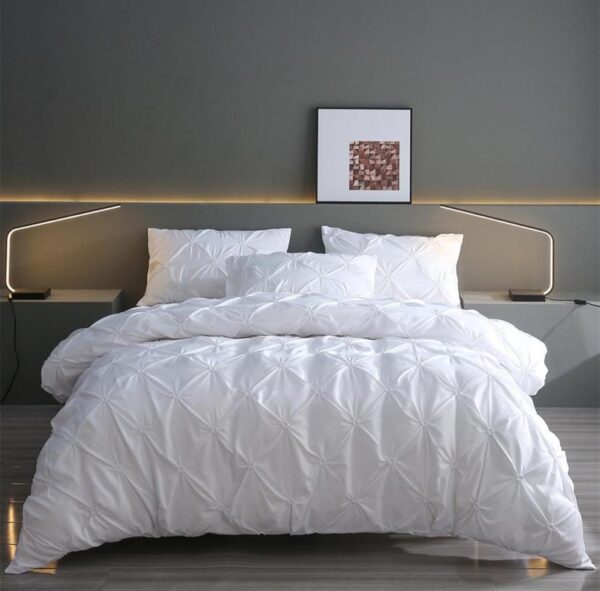 white pintuck duvet set