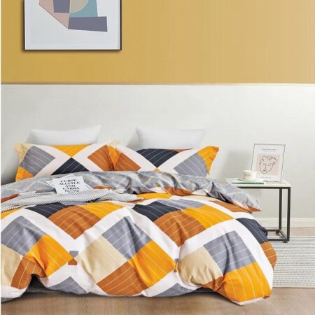 geometric pattern duvet cover set