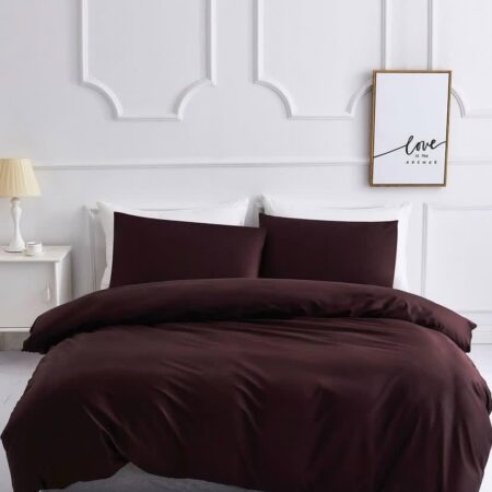 Chocolate quilted duvet set