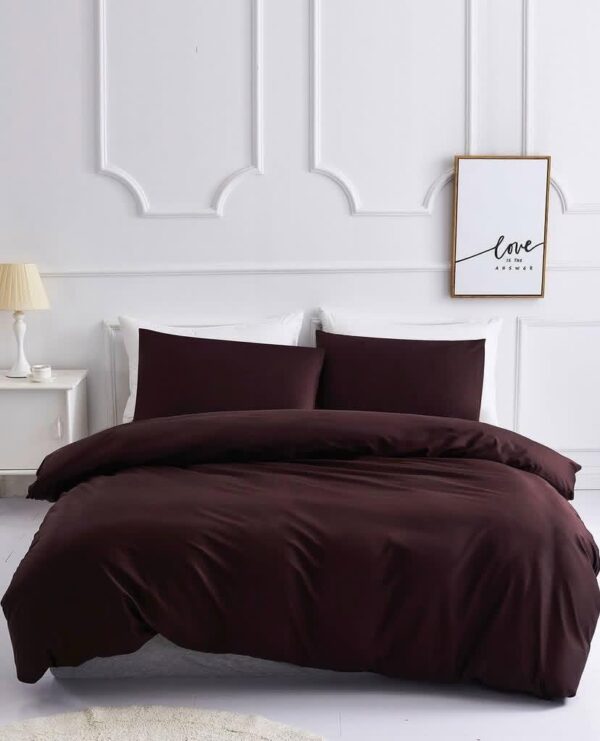 Chocolate quilted duvet set