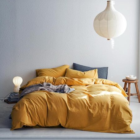 mustard yellow duvet set