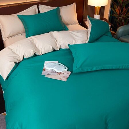 green reversible duvet set