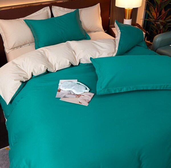 green reversible duvet set