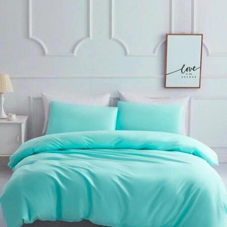 blue quilted duvet set