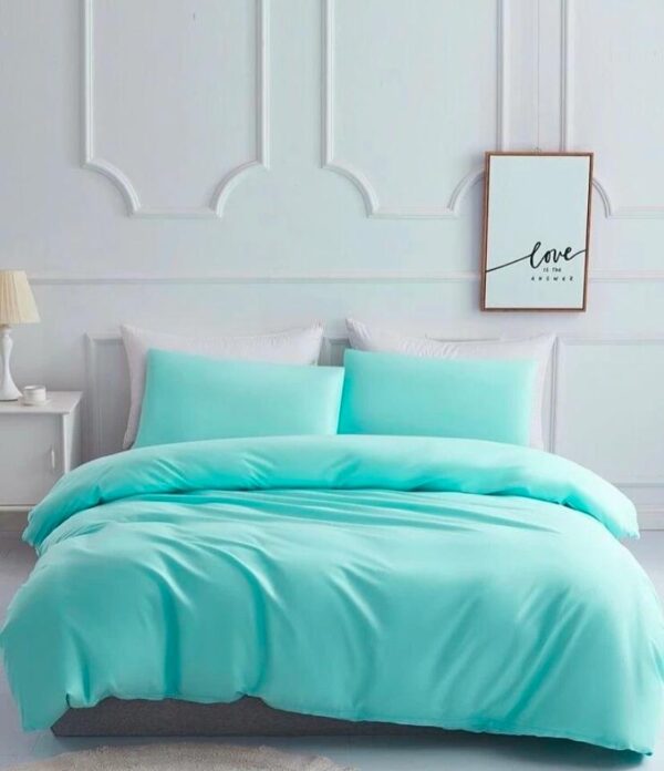 blue quilted duvet set