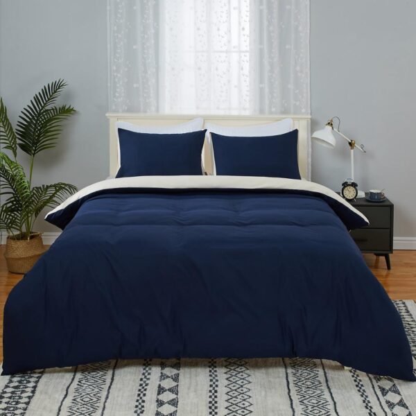 Navy blue duvet set