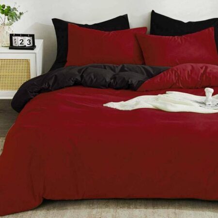 red and black reversible duvet set