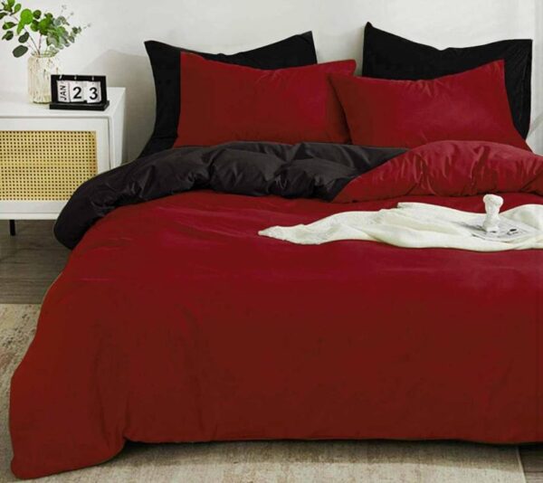 red and black reversible duvet set