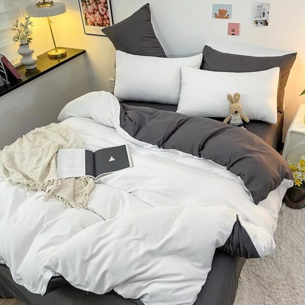 white bedding set