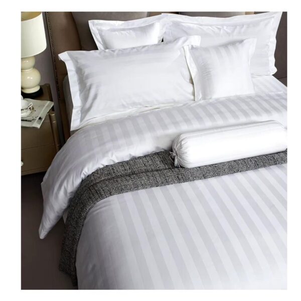 White stripe bedding set