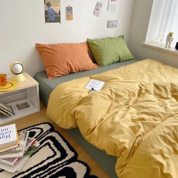 yellow mix duvet set