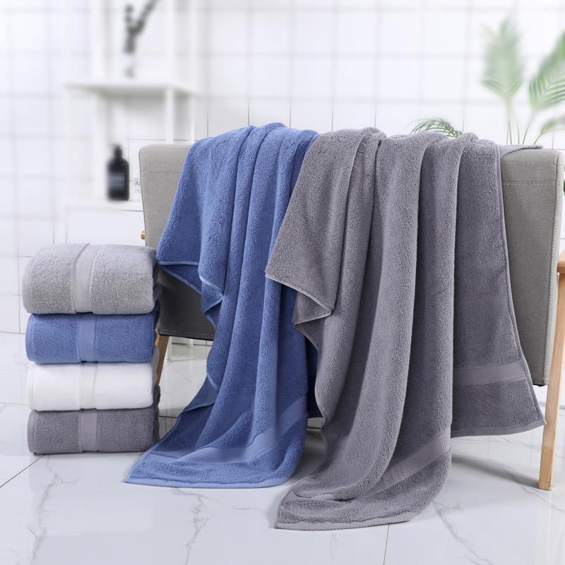 3 Set Soft Absorbent Breathable Bath Towels Pure Cotton Medium, Large and Extra Large Bath Towels (Grey) - Image 4
