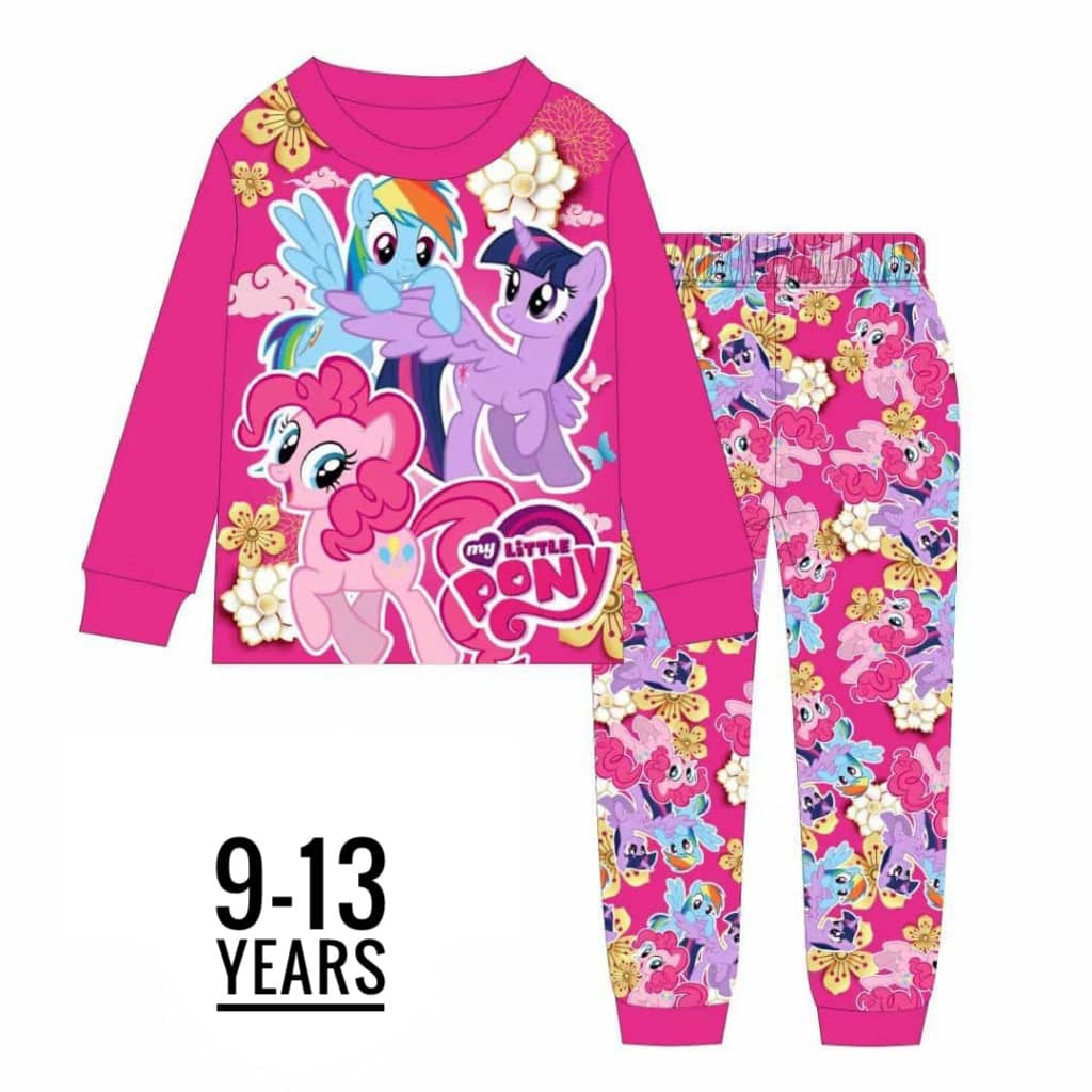 Cartoon Character Little Pony Pink Unisex Long-sleeve Age 9-13 Pyjamas