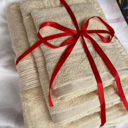 3in1 Soft and Absorbent Cotton Towel Set, Daily Use Sets Includes 1 Bath Towel, 1 Gym Size and Hand Essential Plush Towels Perfect Gift