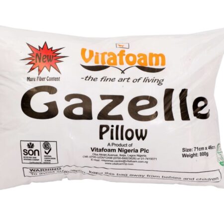 Vita Gazelle Fibre Pillow Lightweight, Comfortable and Soft, Perfect Gift, Easy Care 71cm x 46cm