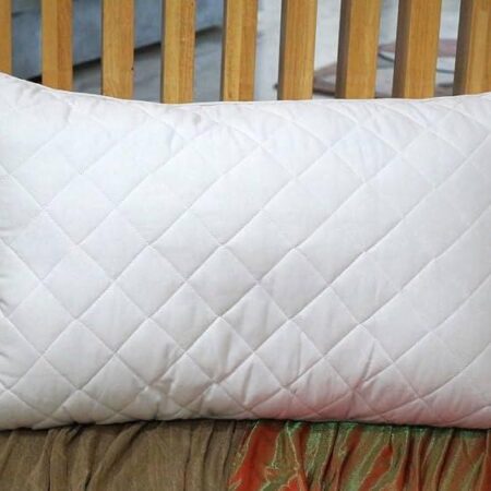 therapeutic Quilted Fiber Pillow-100% Ball Fibers Soft and Durability Quilted Cover-Easy Care Quilted Pillow for Sleeping