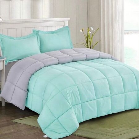 Robin & Light Grey Reversible Duvet with Pillowcases and Bedspread High Quality Soft and Breathable Bedding Set, 4 by 6/ 6 by 6/ 6 by 7/ 7 by 7 Sizes