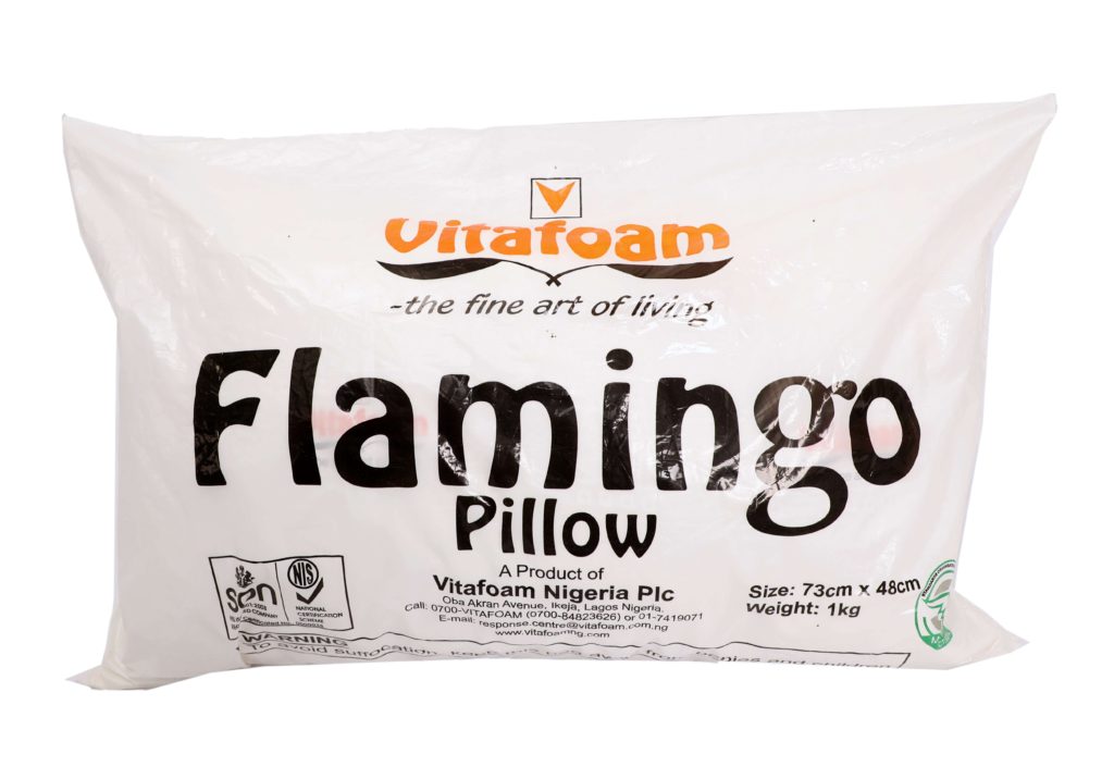 Vita Flamingo Fibre pillow Soft and Firm Neck Support, Perfect For Children and Young Adult Comfortable and Perfect Gift, 73cm x 48cm