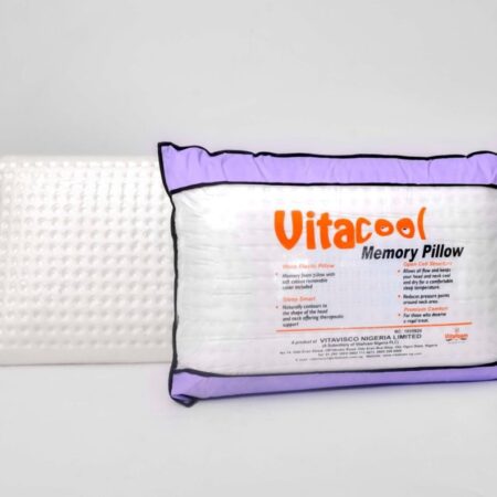 Vitacool Memory Pillow -Pressure Point Relief Unmatched Durability Removeable Cover Included Enhanced Sleep Quality Memory Pillow for Bedroom, Guest Room Quality Sleep