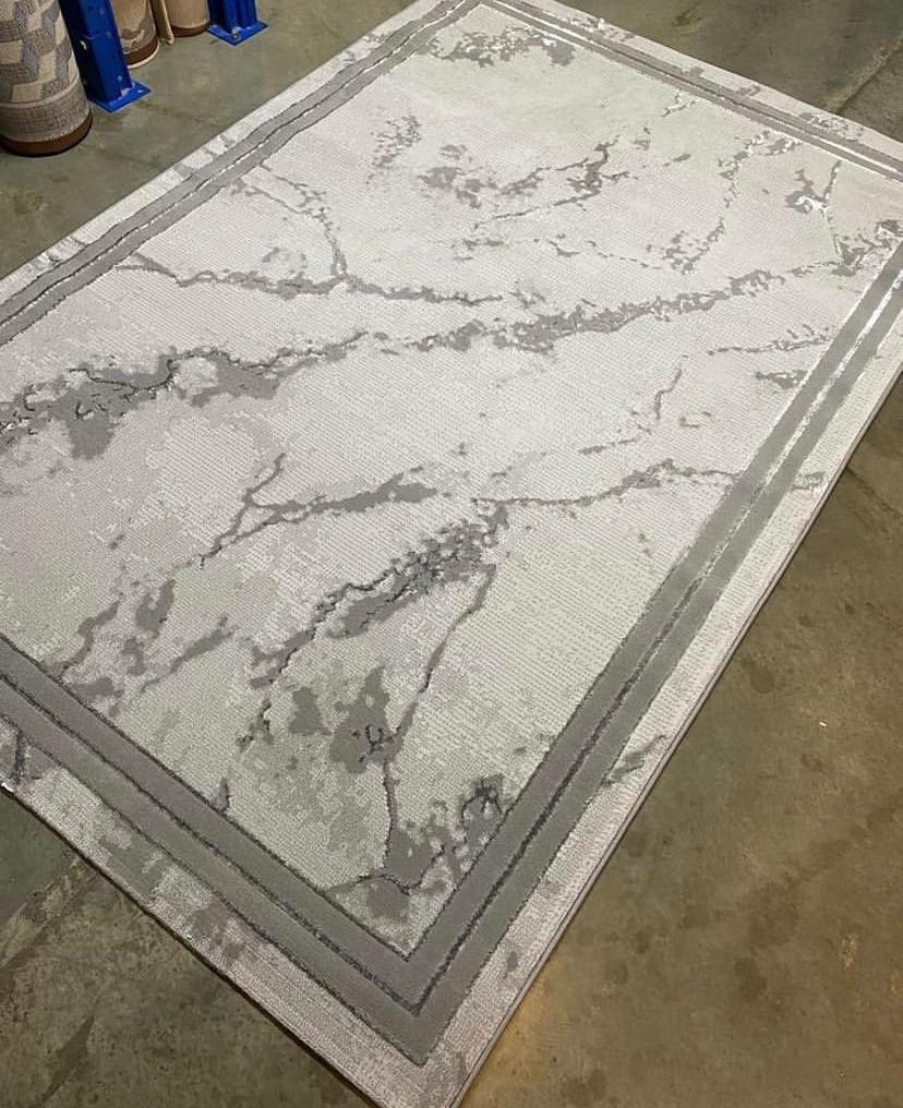 Light Grey-Dark Grey Marble Rug 4ft x 6ft, 5ft x 7ft, 7ft x 10ft