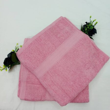 Soft Absorbent Baby Pink Bath Towel, 100% Cotton Pink Towel Bath Towel for Home, Hotels, Spa, Gym, Souvenir Perfect Gift All Age 35 x 66