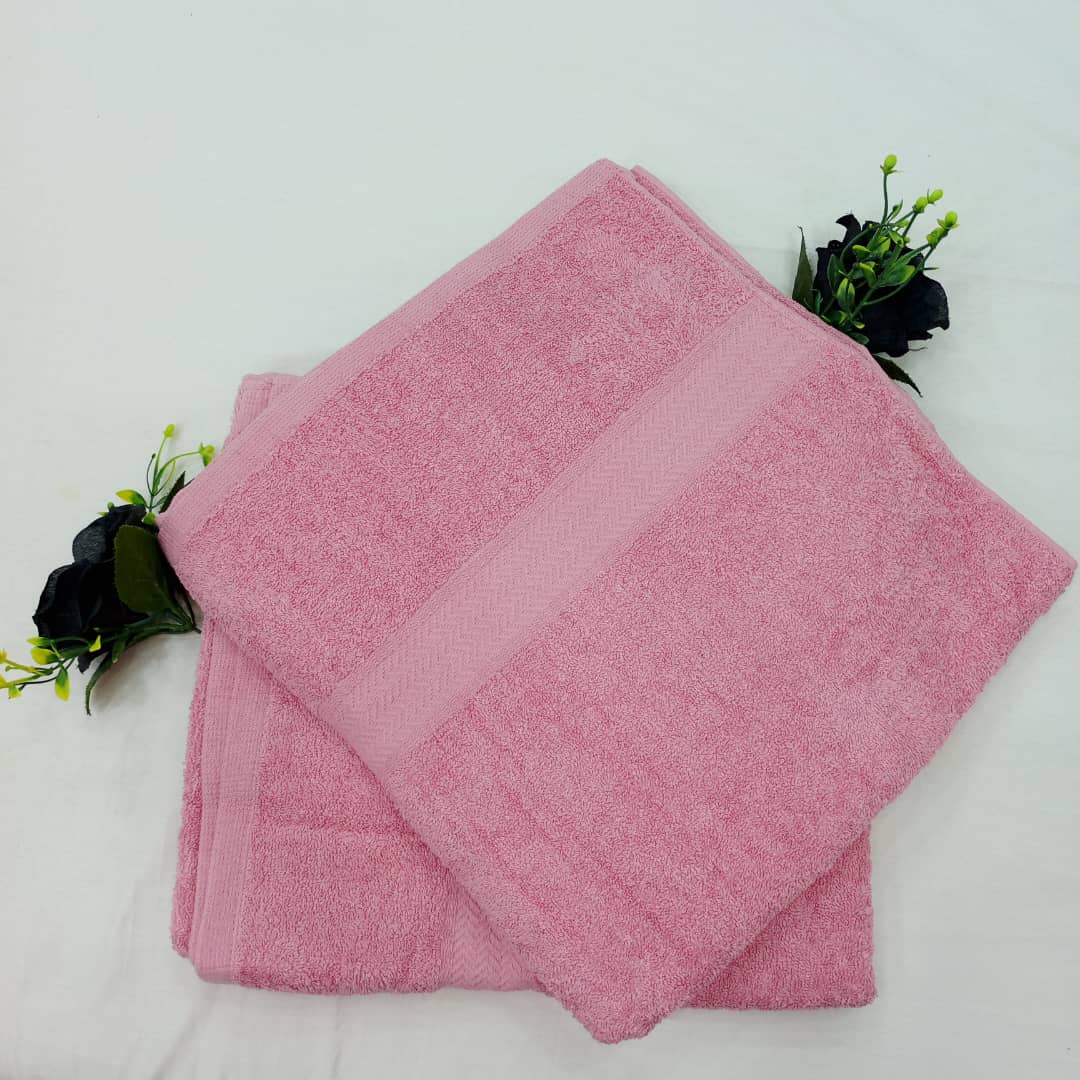 Soft Absorbent Baby Pink Bath Towel, 100% Cotton Pink Towel Bath Towel for Home, Hotels, Spa, Gym, Souvenir Perfect Gift All Age 35 x 66