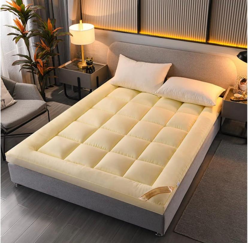 Mattress Topper-Super Soft and Comfortable, Durable and Breathable Mattress Topper Fiber Fill (4 by 6, 4.5 by 6, 6 by 6, 6 by 7, 7 by 7)Beige Topper