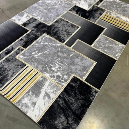 Black Grey Turkish Rug for Living Rooms, Children Room, Decor, Carpet 4 x 6, 5 x 7, 7 x 10