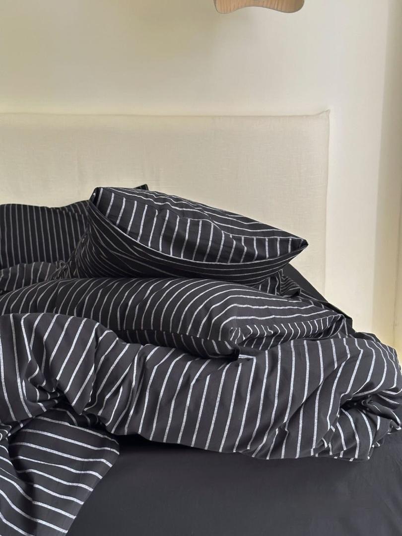 Black Modern Stripe Duvet Set, All Season Refreshing Black Stripes Duvet with Matching Pillowcases and Bed sheet Set Premium Fabric and Soft Duvet set (4 by 6, 6 by 6, 6 by 7, 7 by 7) - Image 3