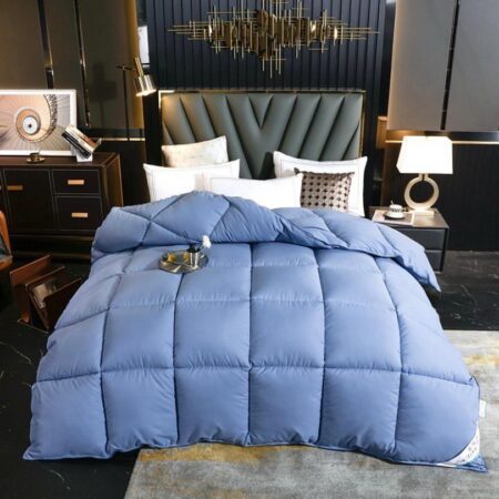 Blue Double Padded Soothing Duvet Set Fluffy Soft, Skin-Friendly and Durable Double Padded Duvet + Pillowcases and Bedsheet Set(Sizes: 4 by 6, 6 by 6, 6 by 7, 7 by 7)