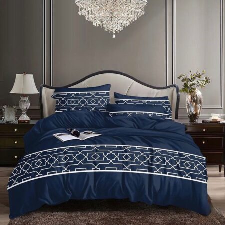 Blue Duvet + Matching Pillowcases and Bedsheet Sets Finest Cotton Doesn't Shred Nor Fade 4 by 6, 6 by 6, 6 by 7, 7 by 7