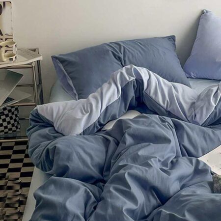 Ultra Soft Blue and Light Blue Duvet Sets - 6 Pieces All Season Boys and Girls Duvet Set | 4 Matching Pillowcases |1 Bedsheet Sets (4 by 6, 6 by 6, 6 by 7, 7 by 7 Reversible Bedding Set