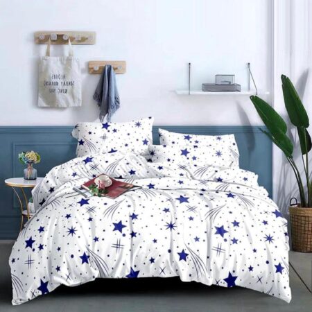 Blue Star Duvet Set, Matching BedSpread and Pillowcases