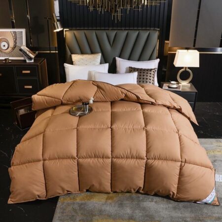 Brown Double Padded Soothing Duvet Set Fluffy Soft, Skin Friendly and Durable Double Padded Duvet + Matching Pillowcases and Bedsheet Set (Sizes: 4 by 6, 6 by 6, 6 by 7, 7 by 7)