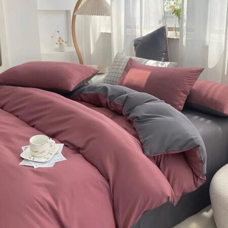 Cedar Reversible Duvet Set Including 2/4 Matching Pillowcases 1 Bedsheet Set Soft and Body-friendly High Quality Fabric (4 by 6, 6 by 6, 6 by 7, 7 by 7)