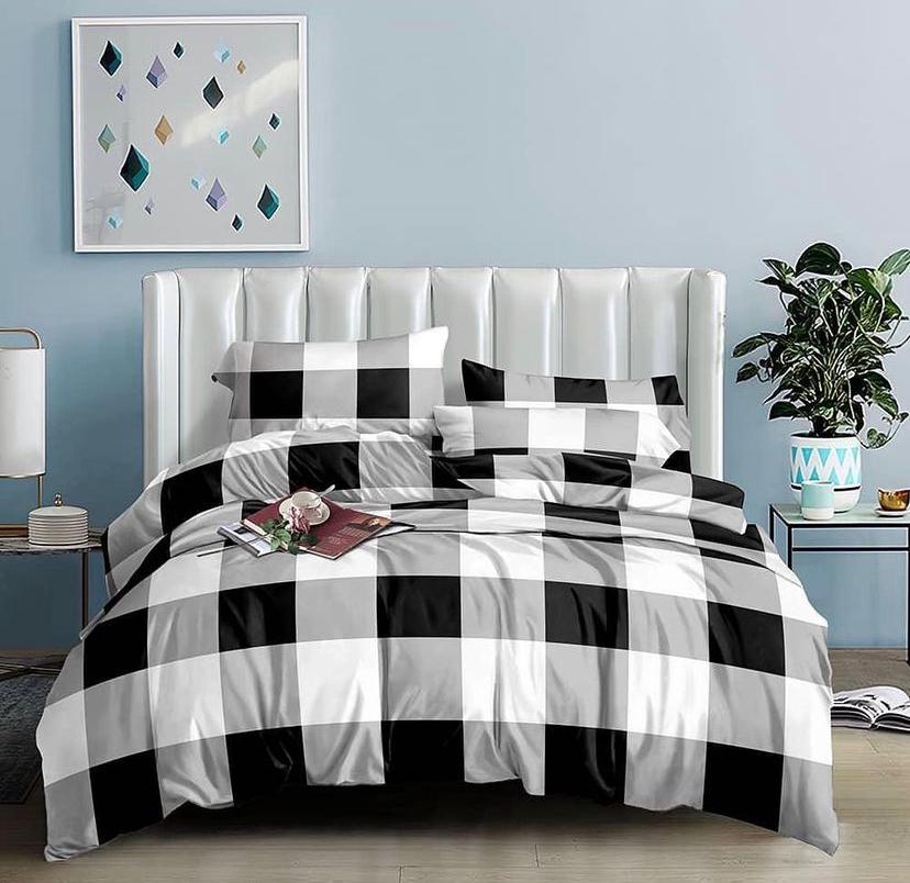 Check Pattern Bedspread Matching Pillowcases Set Doesn't Shred Nor Fade Perfect for any Decor (4 by 6, 6 by 6, 6 by 7, 7 by 7)