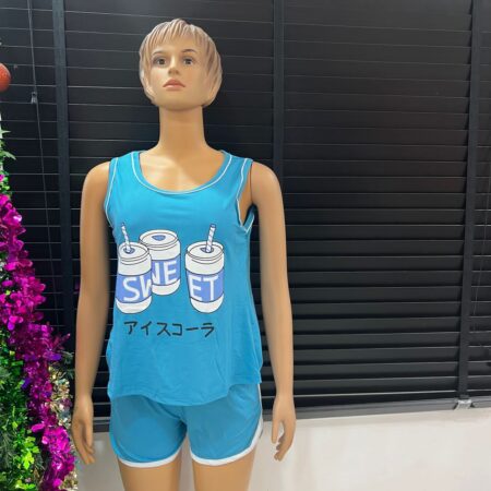 Peach Sweet Pyjama sets, Green-Navy Blue-Cobalt Blue-Clay Brown-Blue-Pink sizes 12-14