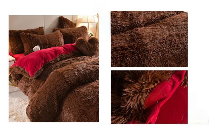 Fluffy Faux Fur Duvet Complete Set- Super Soft and Lush and Very Plush Duvet +Bedspread and Matching Pillowcases (Sizes: 4 by 6, 6 by 6, 6 by 7, 7 by 7) - Image 2