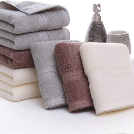 Fluffy Cotton Towel-High Absorbent Soft and Body Friendly Bath for Bathroom, Spa, Hotel, Gift (large)