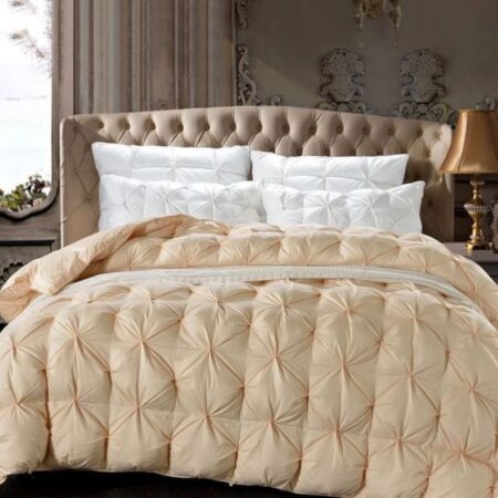 Ivory Double Padded Pintuck Duvet