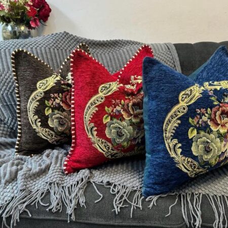 Decorative Floral Throw Pillow 18x 18Inch (45cm x 45cm) Washable Fiber Filled Insert and Cover Throw Pillow for Living Room, Bedroom, Office, Car, Sofa, Couch, Chair