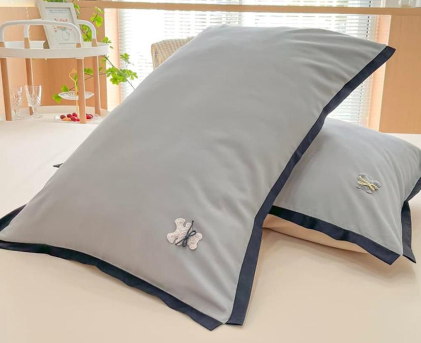 All Season Duvet Cover and Double Padded Thick Duvet Set - Soft and Breathable, Luxury Polish Cotton Complete Bedding Sets (4 by 6, 6 by 6, 6 by 7, 7 by 7)|Gray - Image 4