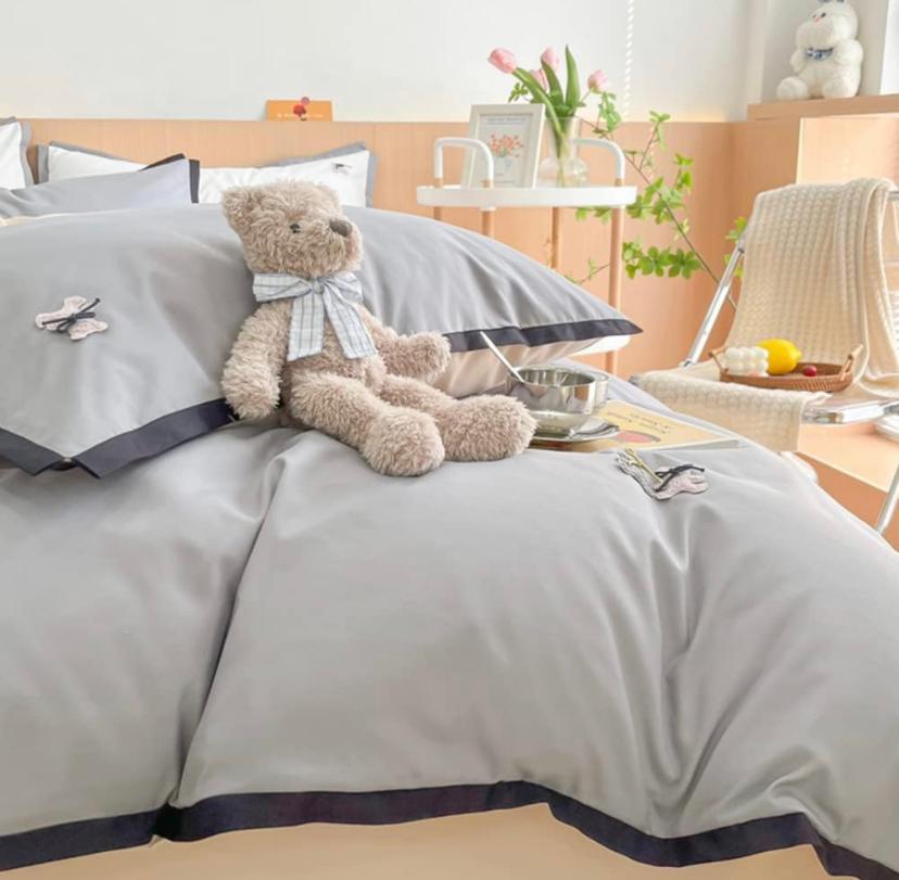 All Season Duvet Cover and Double Padded Thick Duvet Set - Soft and Breathable, Luxury Polish Cotton Complete Bedding Sets (4 by 6, 6 by 6, 6 by 7, 7 by 7)|Gray - Image 8