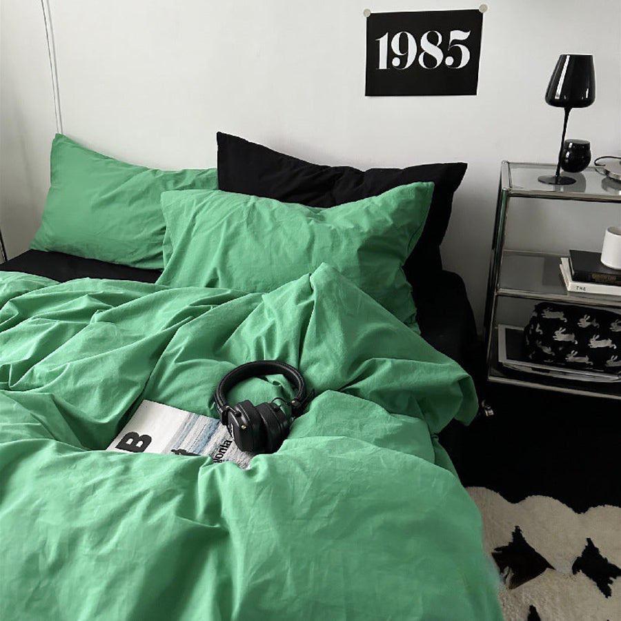 Green Black Mixed Duvet Set
